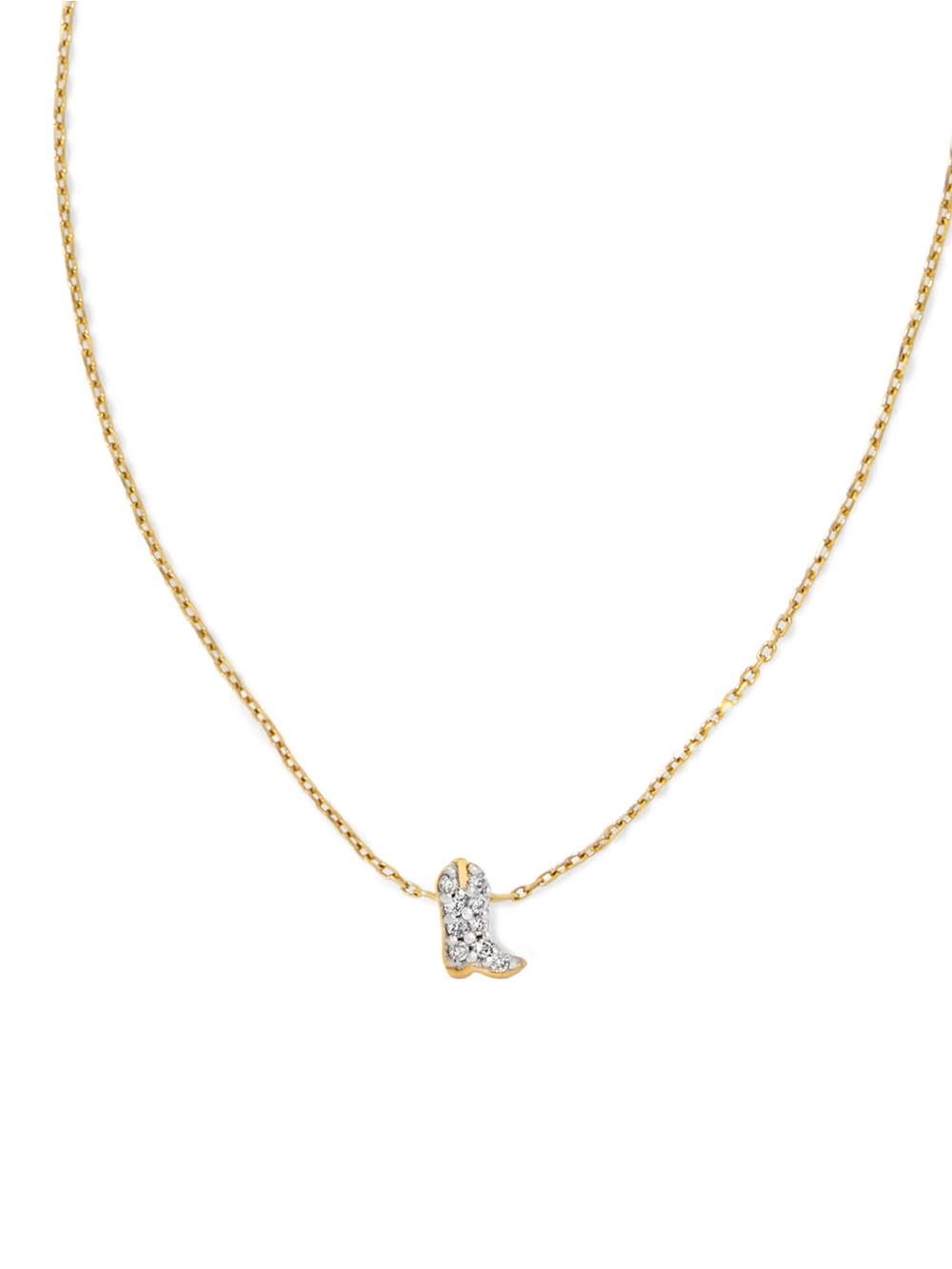 Kendra Scott 14k Gold Necklace with Diamond Boot Charm - Picture 2 of 2